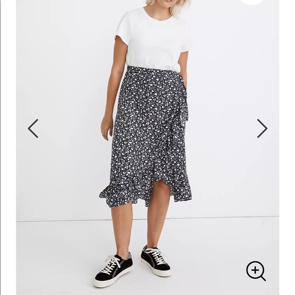 Dresses & Skirts - Madewell Ruffle Edge MIDI Wrap Skirt 10